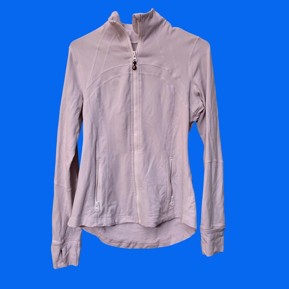 Lululemon Define Jacket White Full Zip Ventilated Back Size 10